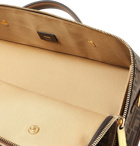 Fendi - Leather-Trimmed Logo-Jacquard Coated-Canvas Travel Case - Brown