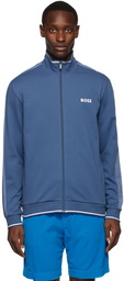 Boss Blue Regular-Fit Logo Zip Jacket