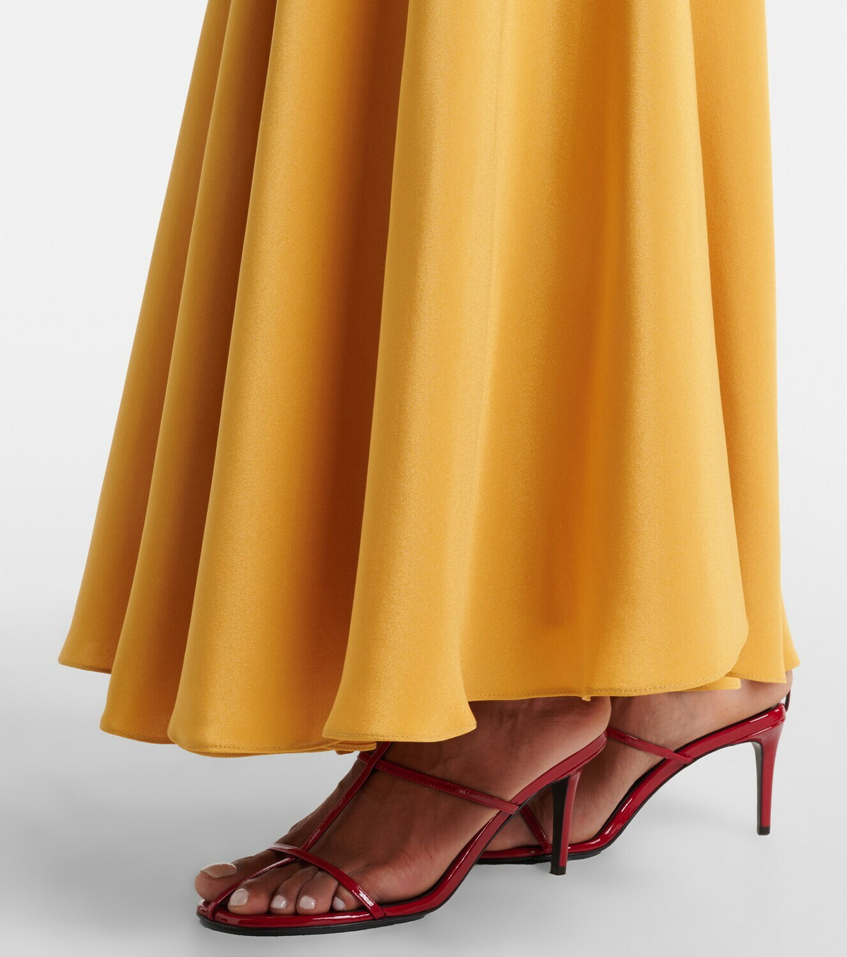 Rodarte Floral-appliqué silk crêpe gown