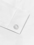 BURBERRY - Logo-Engraved Palladium-Plated Cufflinks