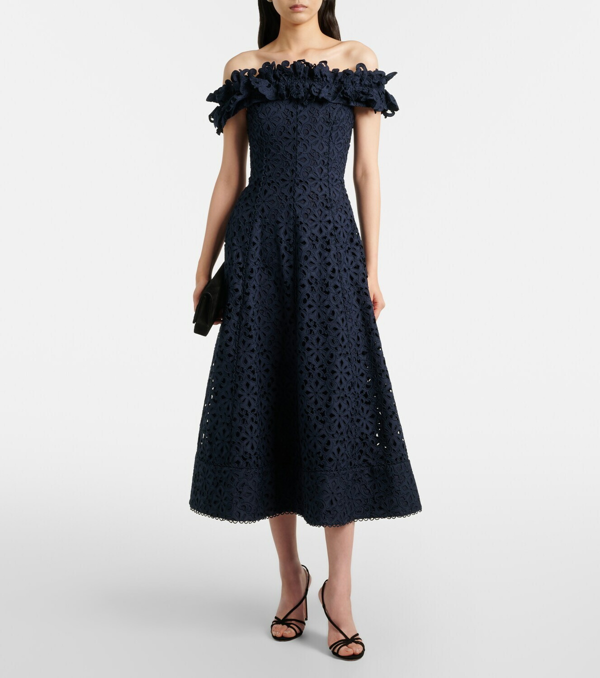 Rebecca Vallance Antalya broderie anglaise midi dress