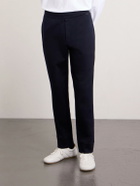Moncler - Tapered Stretch-Cotton Jersey Sweatpants - Blue
