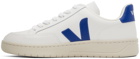 VEJA White & Blue V-12 Sneakers