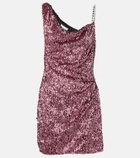 Area One-shoulder sequined minidress