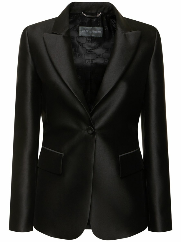 Photo: ALBERTA FERRETTI Tailored Satin Single Breast Jacket