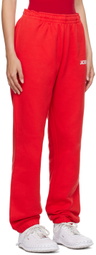 Jacquemus Red Le Papier 'Le Jogging Jacquemus' Lounge Pants