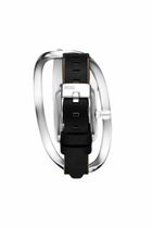 Diesel Wrap-D black leather watch - Timeframes Womens in Silver