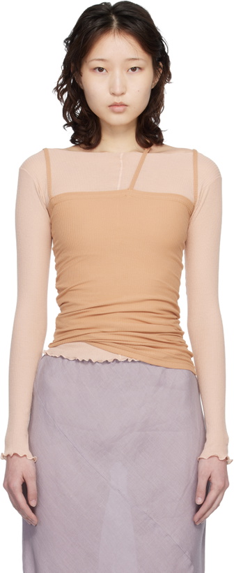 Photo: Baserange SSENSE Exclusive Tan Nida Tank Top