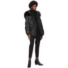 Mr and Mrs Italy Black Down Cropped Jacket