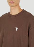 Crewneck Thermal Long Sleeve T-Shirt in Brown