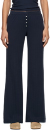 LESET Navy Pointelle Boxer Lounge Pants