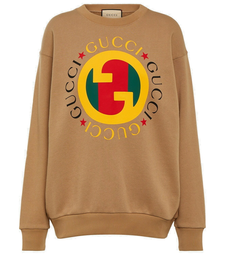 Photo: Gucci Logo printed cotton jersey sweatshirt