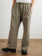 Cherry Los Angeles - Star Parachute Straight-Leg Logo-Embroidered Cotton-Jersey Sweatpants - Brown