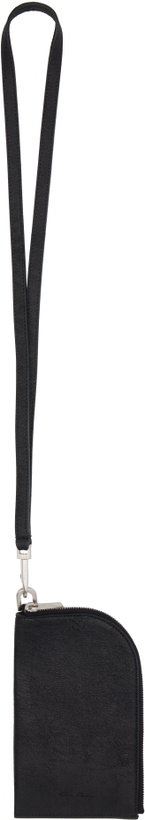 Photo: Rick Owens Black Blister Lamb Leather Neckwallet
