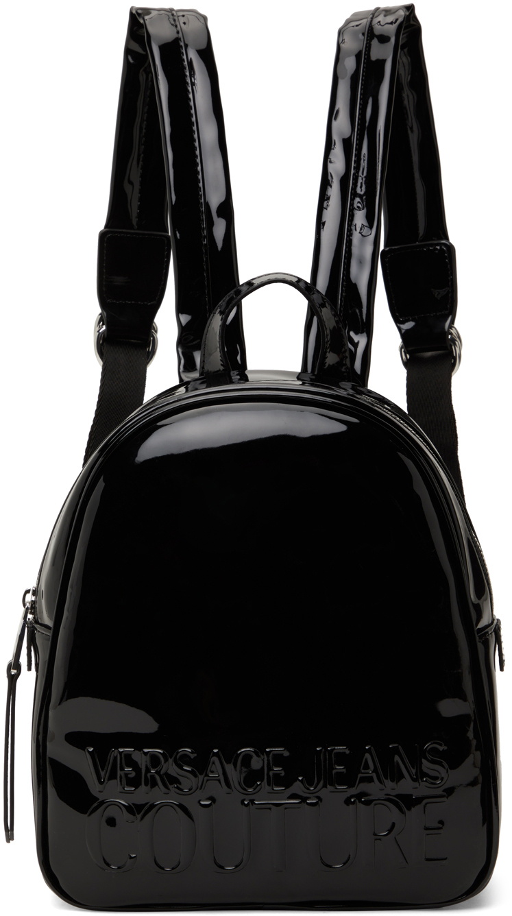 Black best sale patent backpack