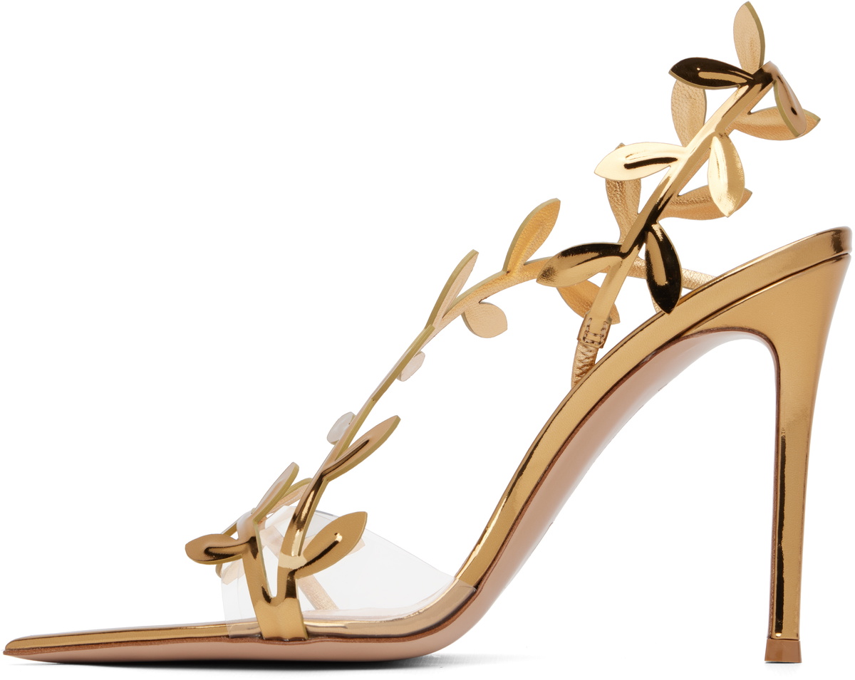 Gianvito Rossi Gold Flavia Heeled Sandals