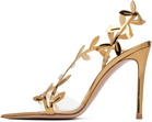 Gianvito Rossi Gold Flavia Heeled Sandals