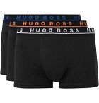 Hugo Boss - Three-Pack Stretch-Cotton Boxer Briefs - Black
