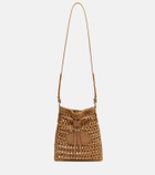 Tod's EBL Mini raffia-effect bucket bag
