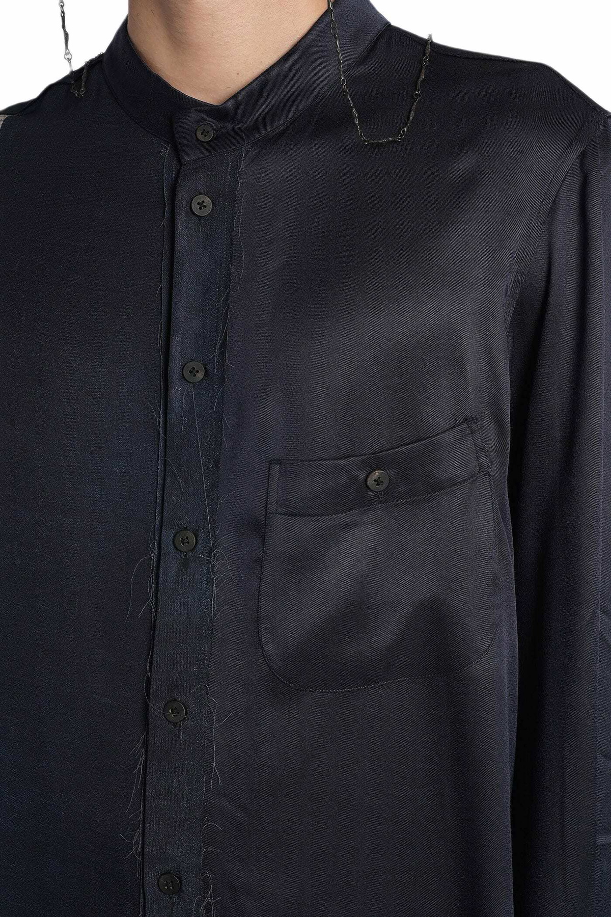 Ziggy Chen Shirt In Blue Silk