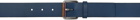 Paul Smith Blue Leather Stripe Roller Belt