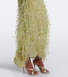 Rachel Gilbert Anika draped embellished gown