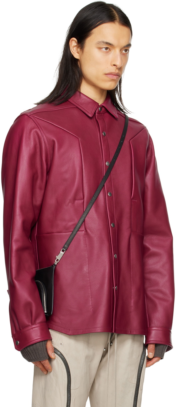 Rick Owens Pink Fogpocket Leather Jacket Rick Owens