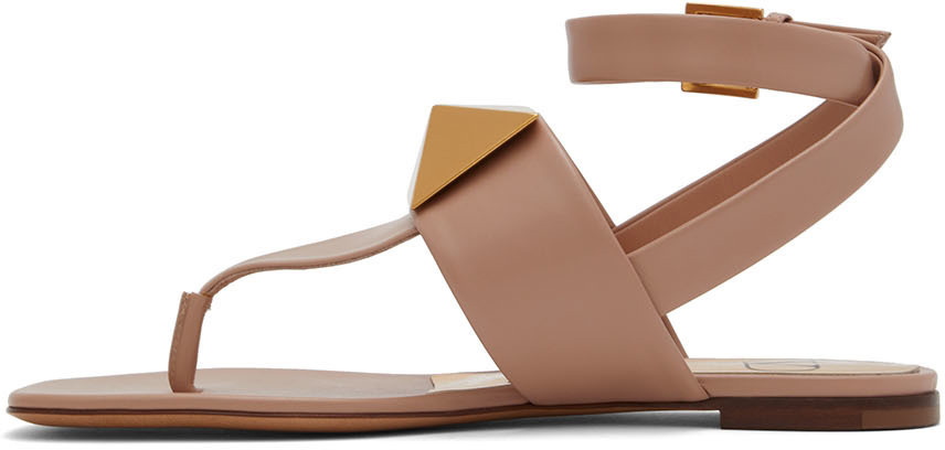 Taupe sandals online flat