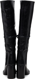MARIE ADAM-LEENAERDT Black 2-In One Zip Round Tall Boots