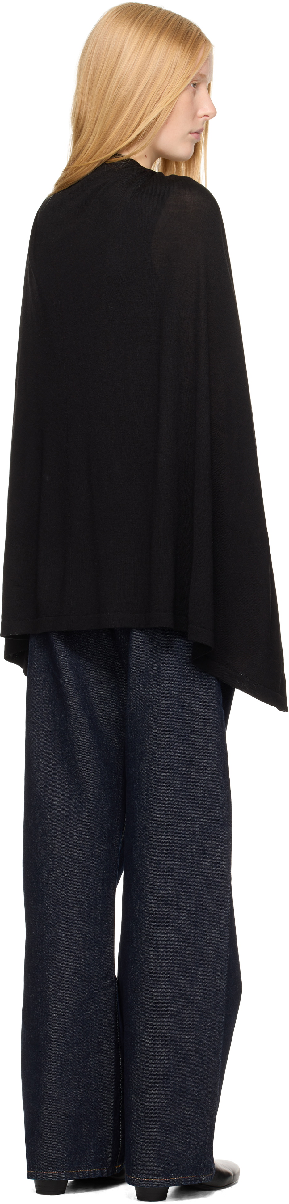 TOTEME Black Drawstring Cape