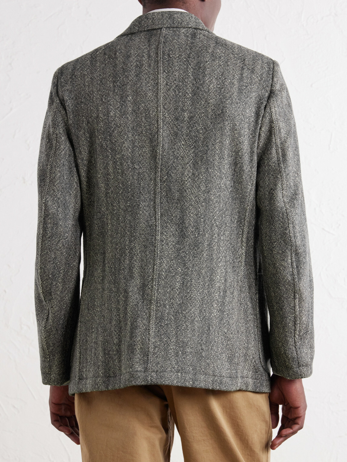 Drake's - Western Games Mélange Virgin Wool-Tweed Blazer - Gray