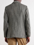 Drake's - Western Games Mélange Virgin Wool-Tweed Blazer - Gray