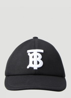 TB Monogram Baseball Cap in Black