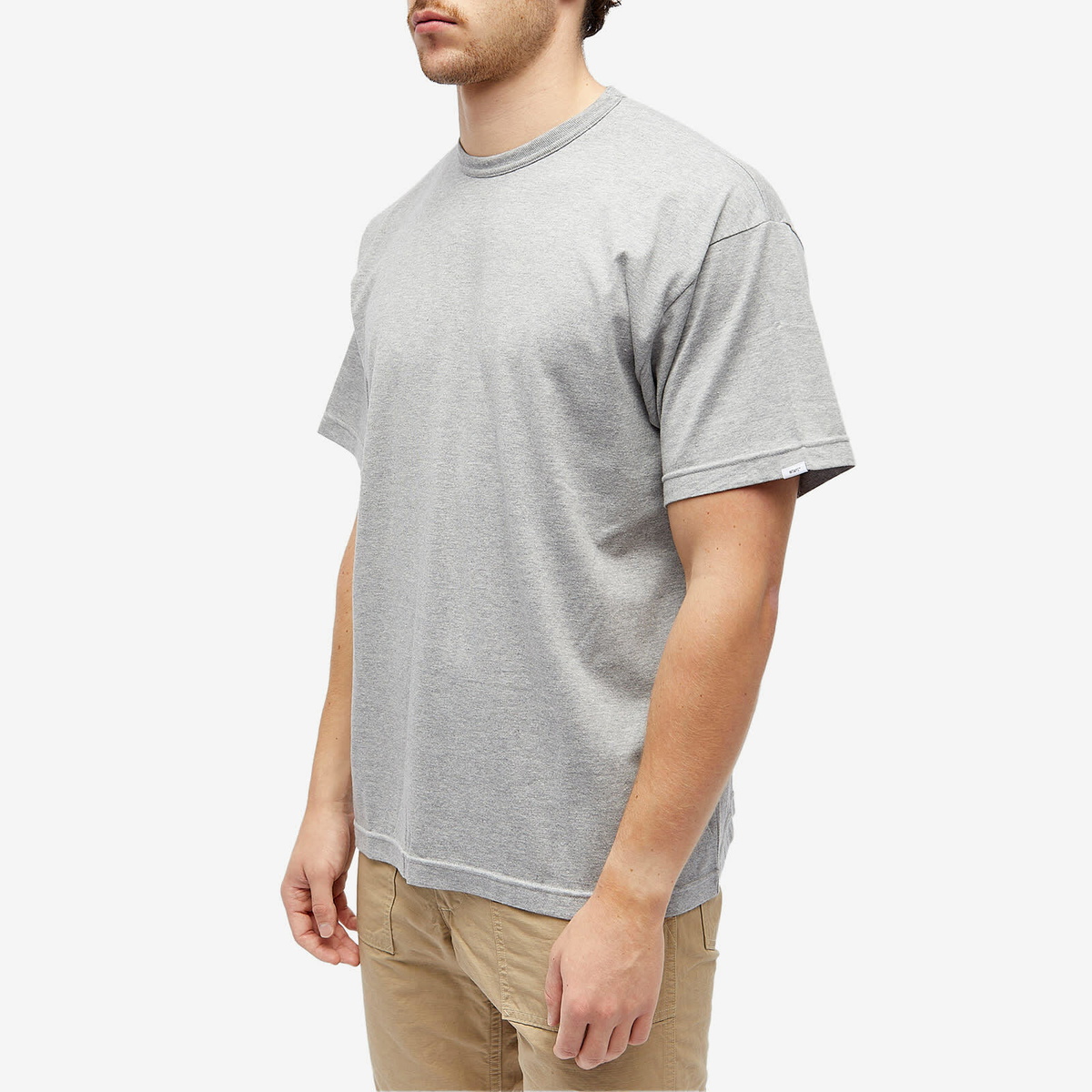 WTAPS Men's 03 Tab Crew Neck T-Shirt in Ash Grey