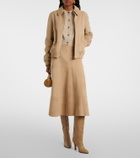 Yves Salomon Suede midi skirt