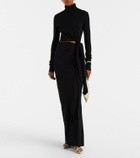 Sportmax Cutout jersey maxi dress