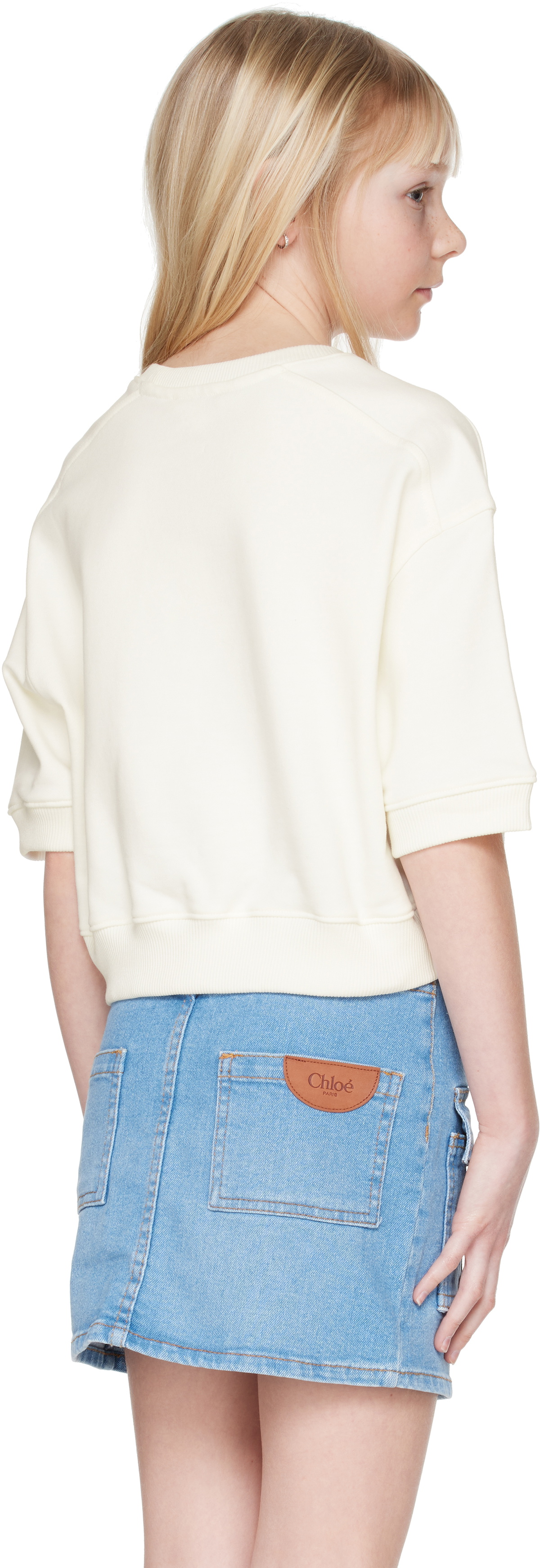 Chloé Kids Off-White Logo Sweatshirt