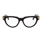 Bottega Veneta Black Cat-Eye Glasses