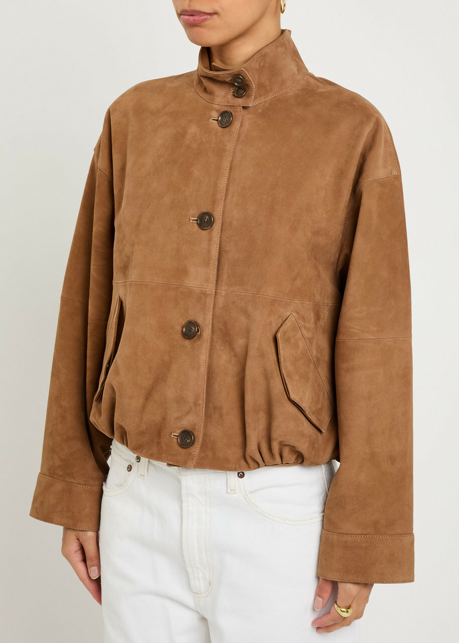Simkhai Marley Suede Jacket Camel