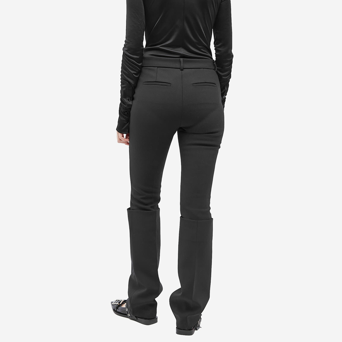 Black Flared Trousers by Sportmax on Sale