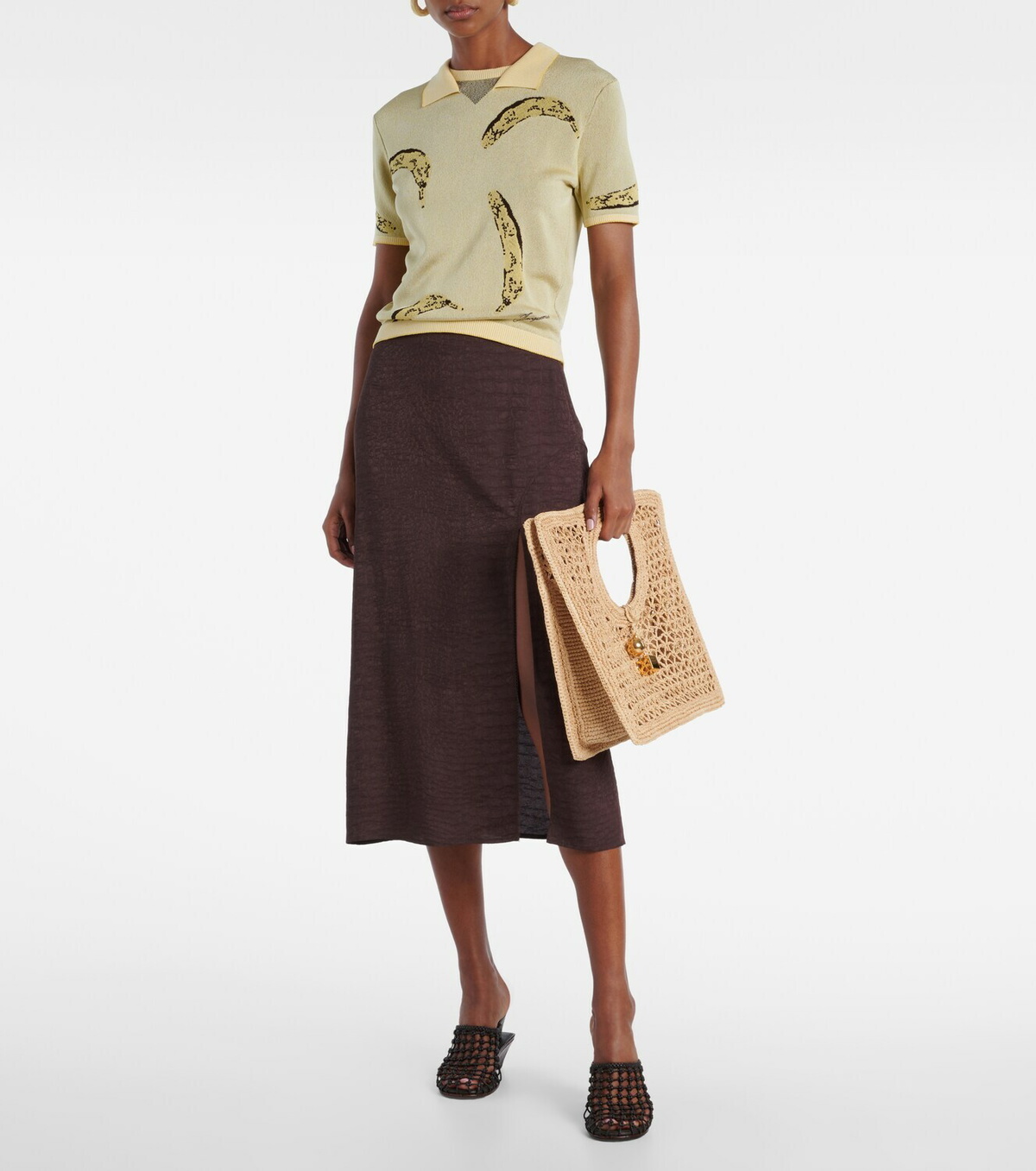 Jacquemus Spiaggia Small raffia tote bag