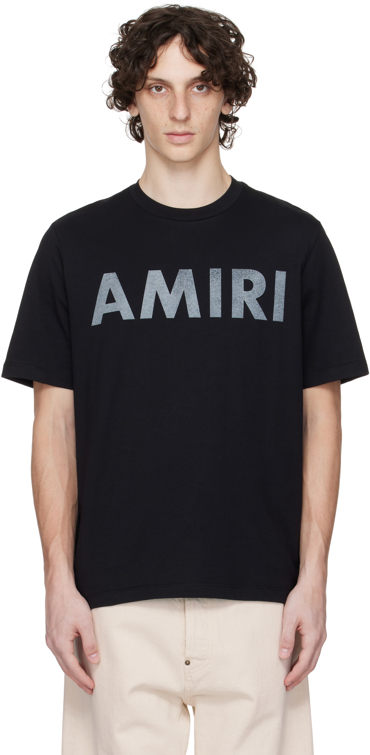 【AMIRI】関税込★新着stencil t-shirt AMIRI Black 'Amiri' Stencil T-shirt Amiri