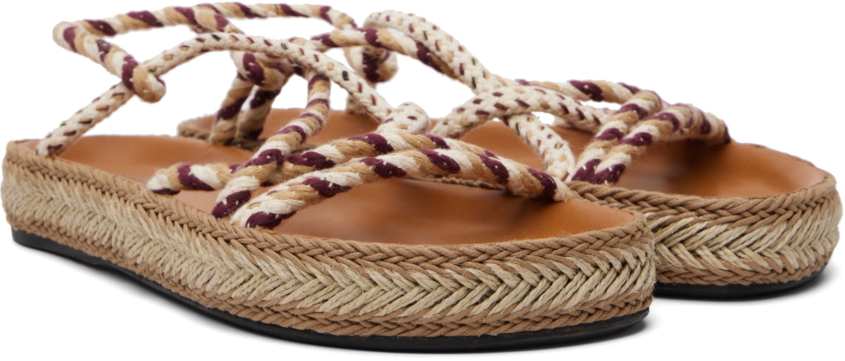 Isabel Marant Beige & Purple Kitza Sandals