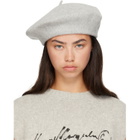 Maison Margiela Gray 4-Stitch Wool Beret