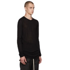 Rick Owens Black Long Sleeve Basic T-Shirt