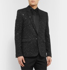SAINT LAURENT - Slim-Fit Sequin-Embellished Woven Blazer - Black