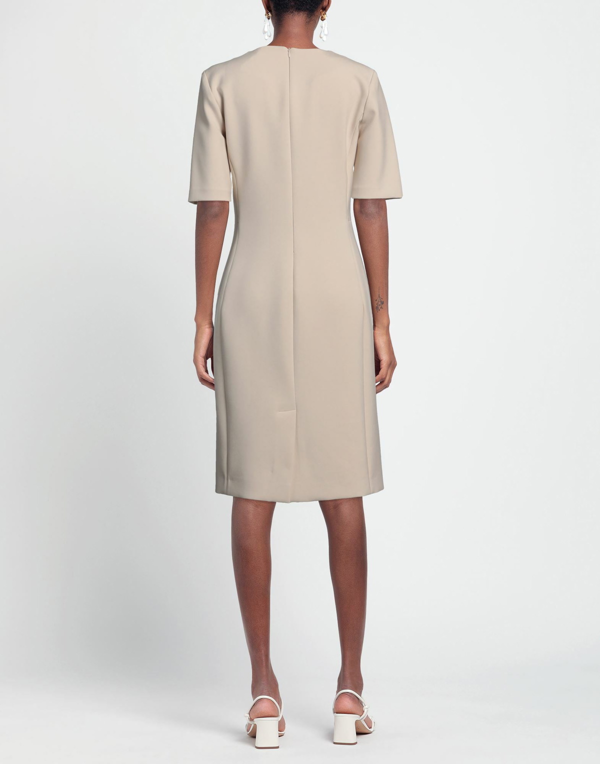 Peserico Womens Midi dress in Beige