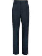 MARNI - Wide-Leg Pleated Virgin Wool Trousers - Blue