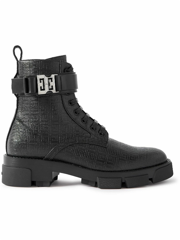 Photo: Givenchy - Buckled Full-Grain Leather Boots - Black