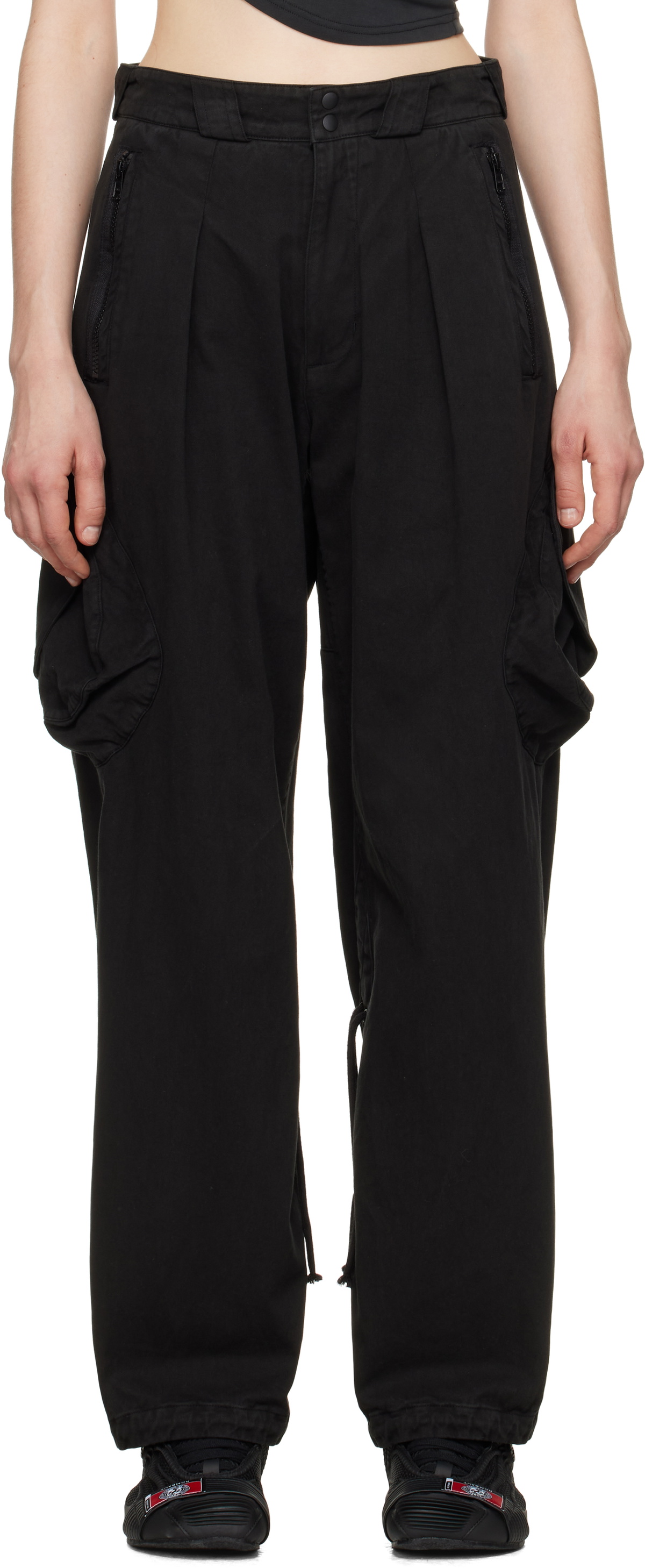 Hyein Seo Black Vented Trousers Hyein Seo